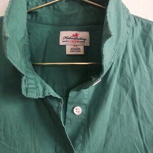 J. Crew Haberdashery Green 3/4 Sleeve Button Down XS